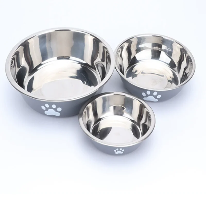 Comedouro Duplo para Cães e Gatos de Aço Inoxidável Antiderrapante - Imagem 4