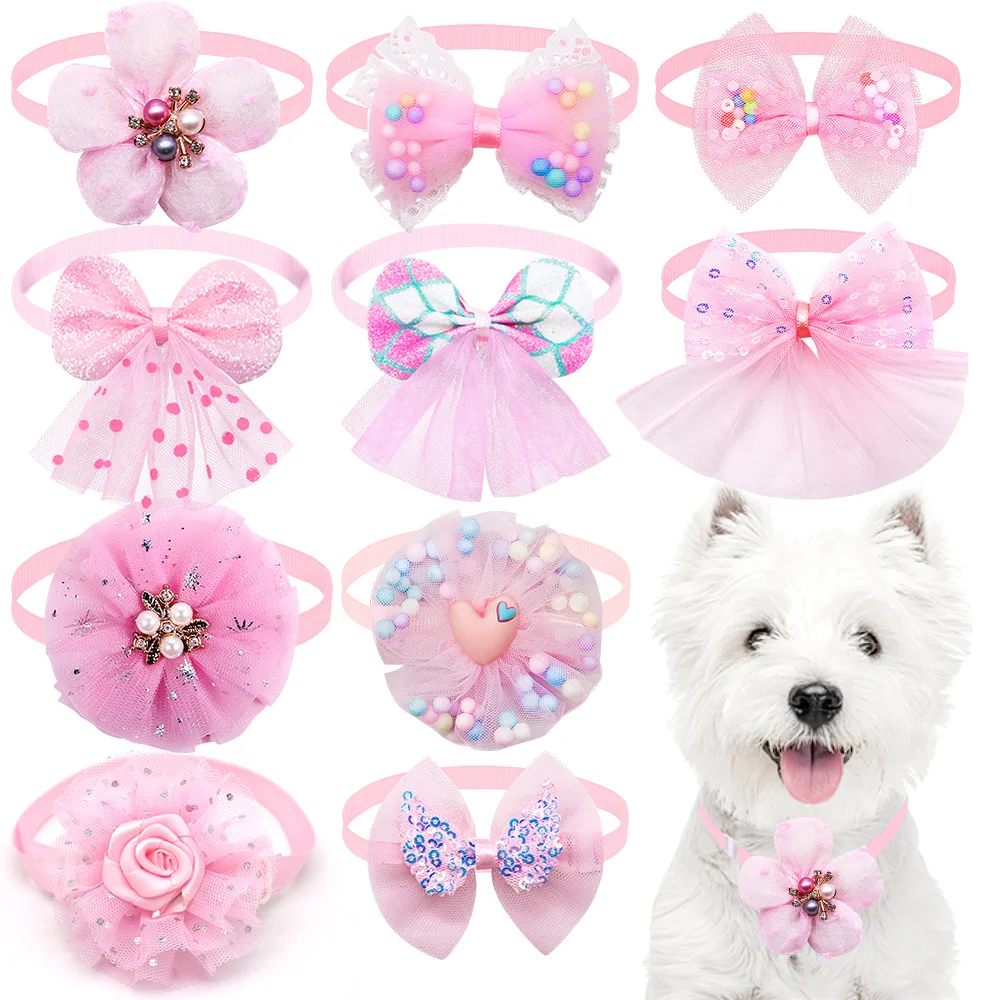Gravatas Borboleta para Cães e Gatos Pequenos Coloridas 10 Peças Ajustáveis - Imagem 3