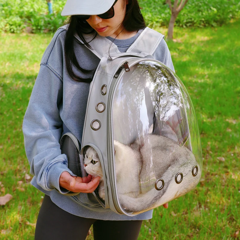 Mochila de Transporte para Cães e Gatos Transparente - Image 2