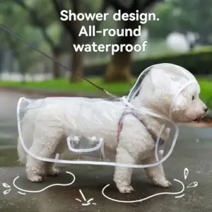 capa de chuva para cães transparente