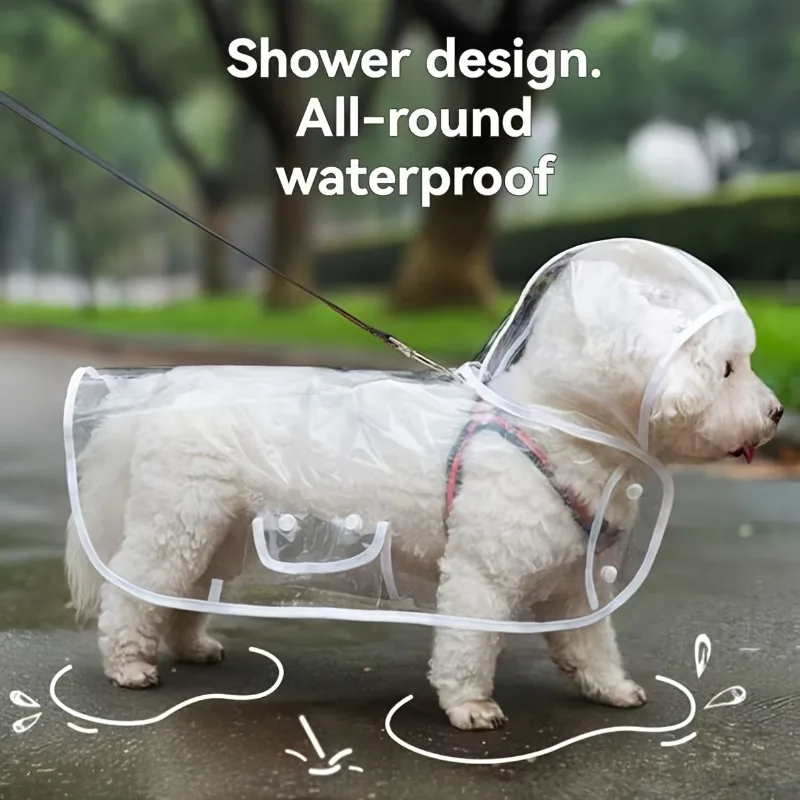 capa de chuva para cães transparente