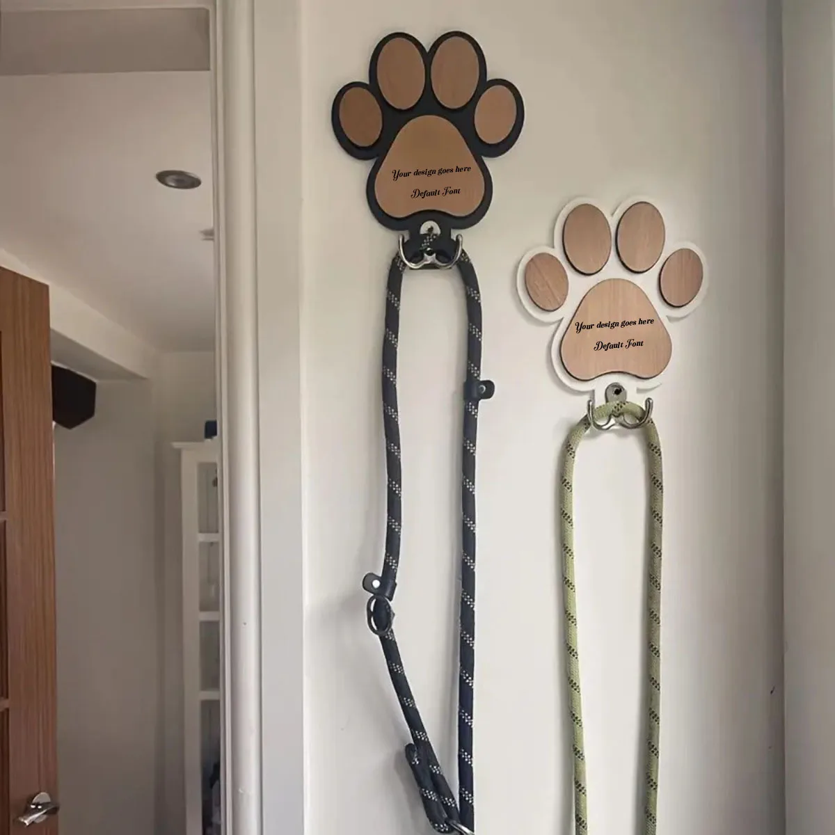 Gancho de Madeira para Coleira de Cachorro Personalizável - Imagem 4