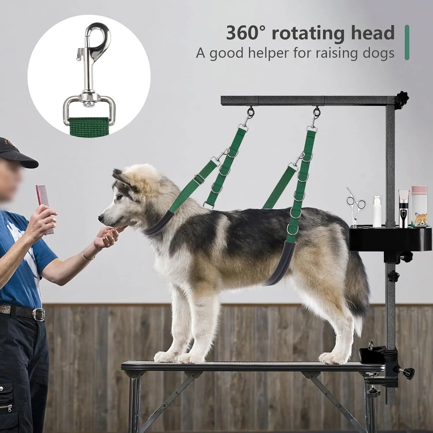 Cinta de Restrição para Banho e Tosa de Cães Ajustável para Mesa - Imagem 2