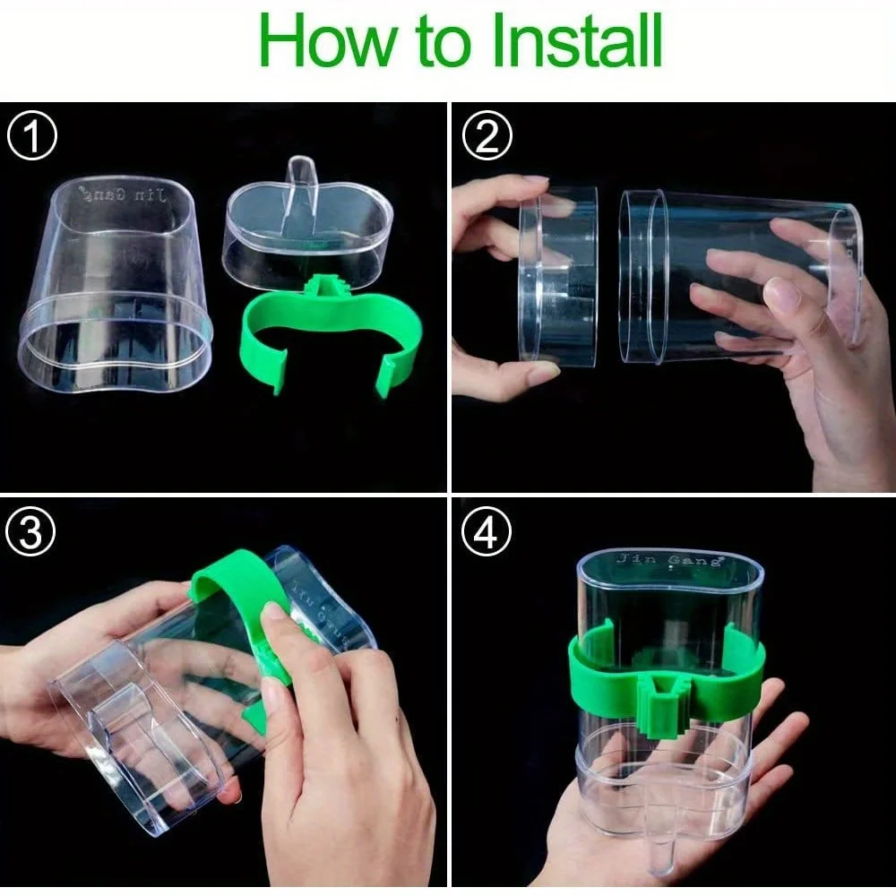 Dispensador Automático de Água Transparente para Pássaros - Imagem 4