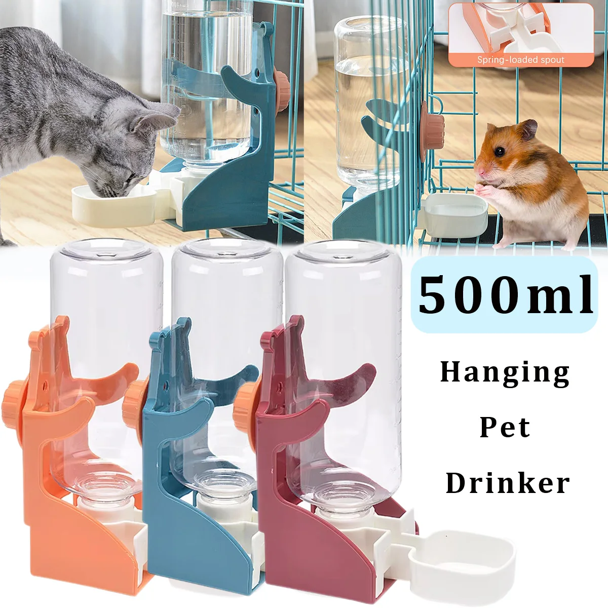 bebedouro suspenso para pets 500 ml