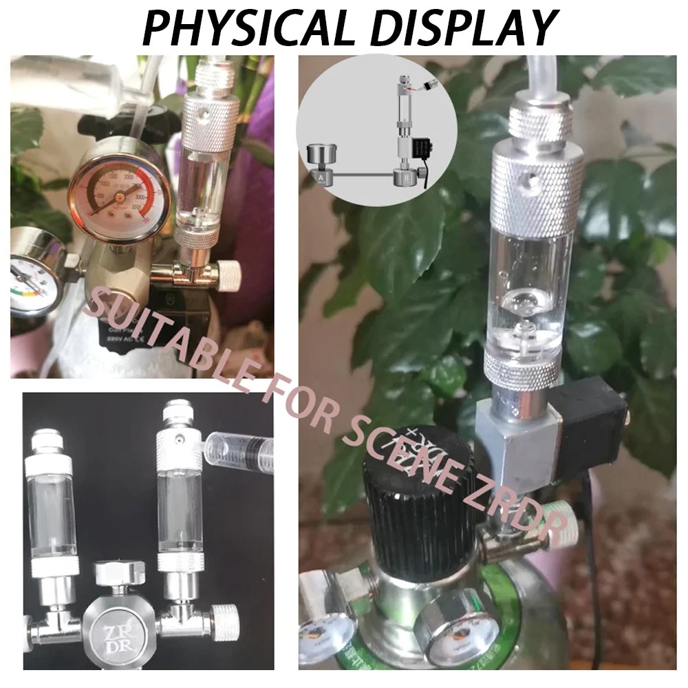 Medidor de Bolhas de CO2 para Aquário 96x21mm com Injeção de Água - Imagem 5