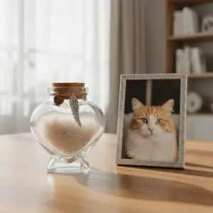 frasco de armazenamento de pelos de animais