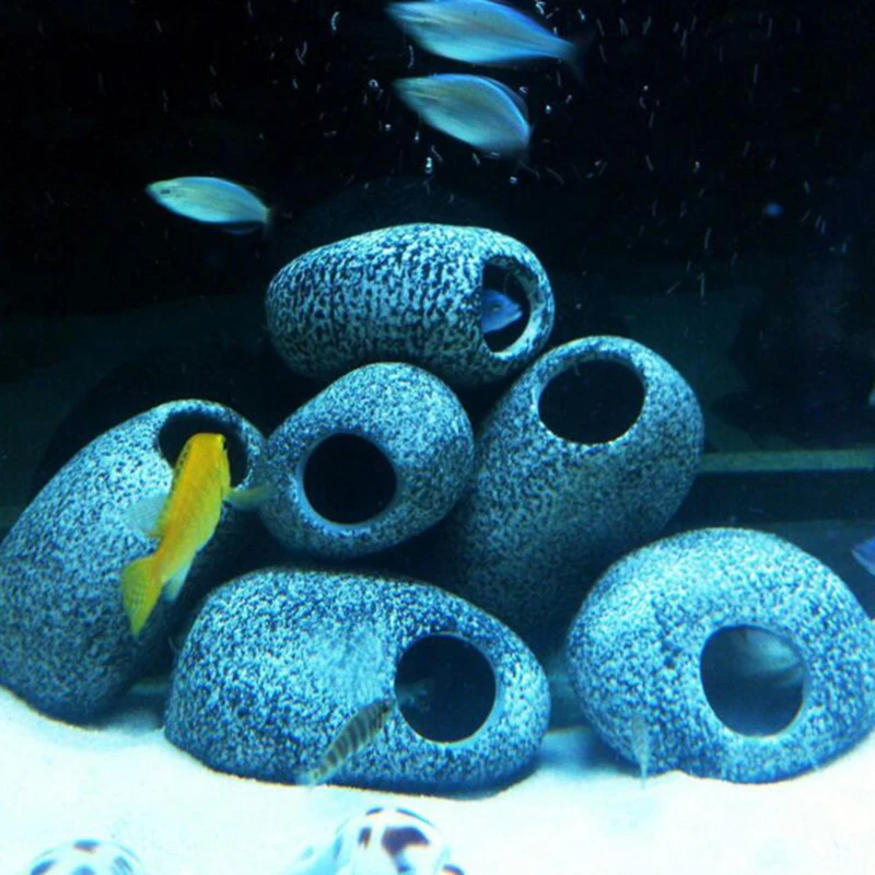 Decoração de Aquário Caverna para Ciclídeos e Camarões de Resina 9,5 cm - Imagem 2