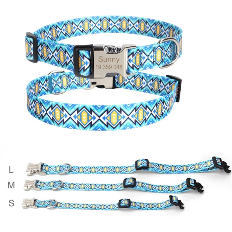 Coleira Personalizada para Cães com Fivela de Metal e Ajuste de Tamanho - Imagem 5