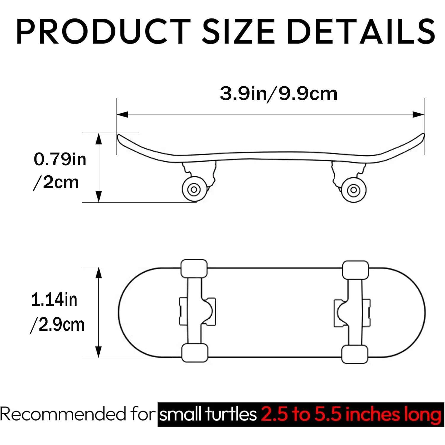 Mini Skate para Tartarugas com Rodas de Rolamento Suave - Image 3