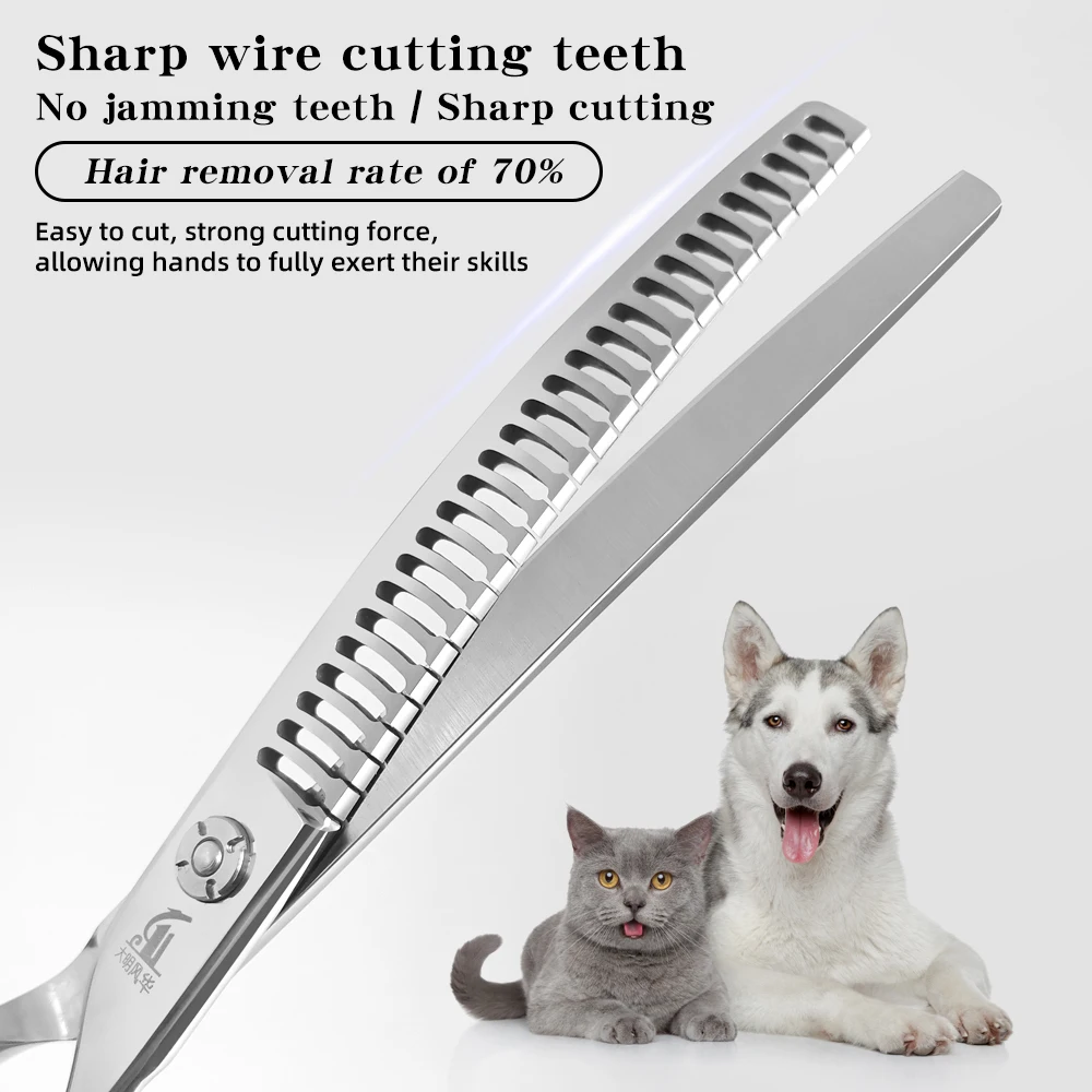 Tesoura para Tosa de Cães Curva 7.25 Pol. em Aço Inox JP VG10 - Imagem 4