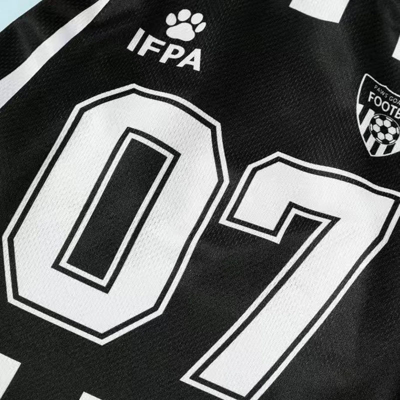 Camisa de Basquete para Cães de Poliéster Respirável Preta - Imagem 6