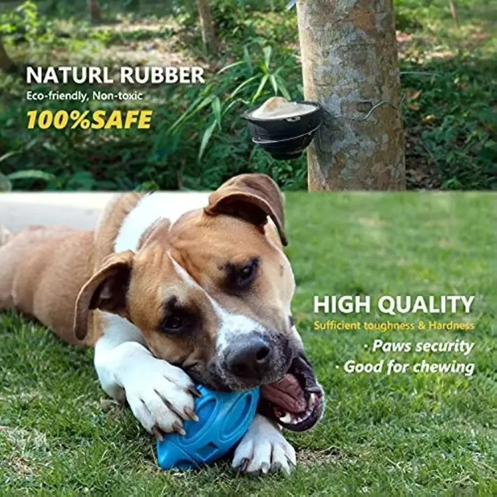 Bola de Rugby Squeaky para Cães Grandes de Borracha com Som - Imagem 5