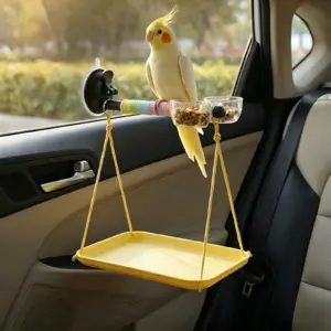 poleiro para pássaros com ventosa