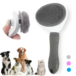 escova autolimpante para cães e gatos