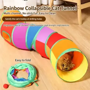 túnel dobrável para gatos