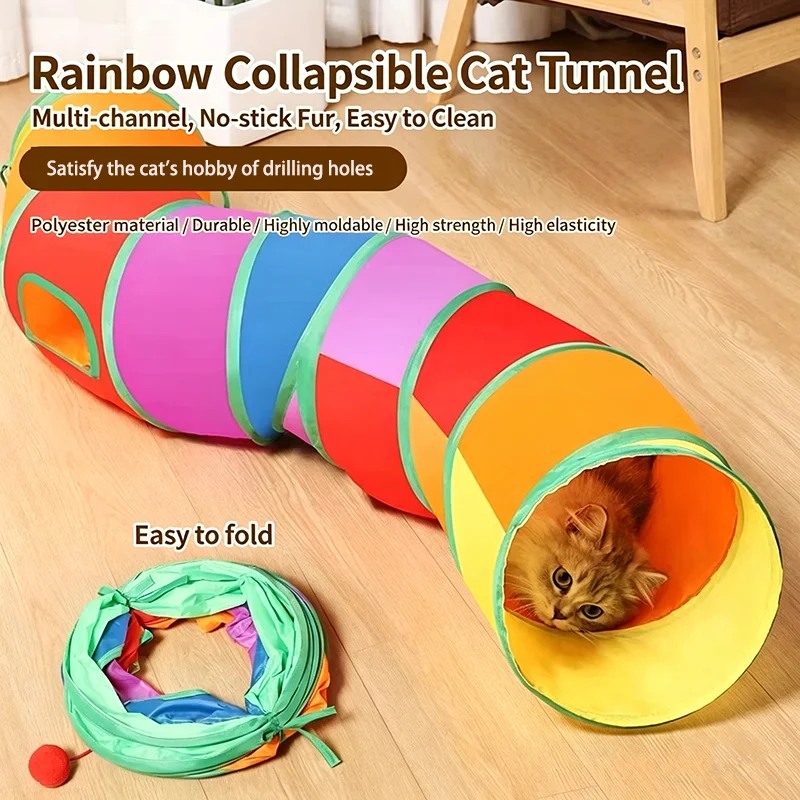 túnel dobrável para gatos
