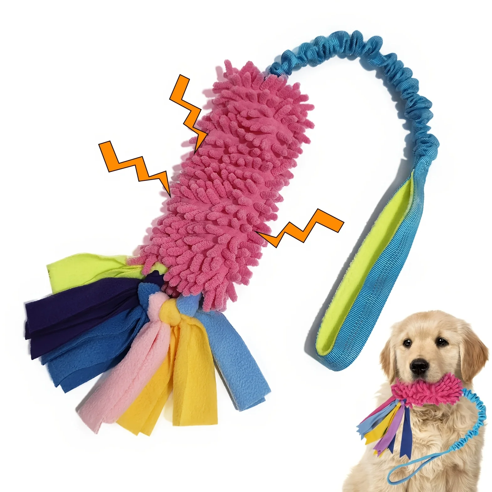 Brinquedo para Cães de Pelúcia com Corda e Alça Resistente - Imagem 3