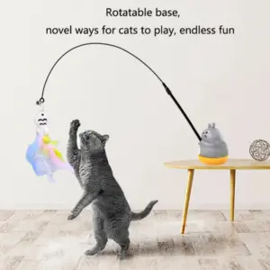 brinquedo para gatos com pena