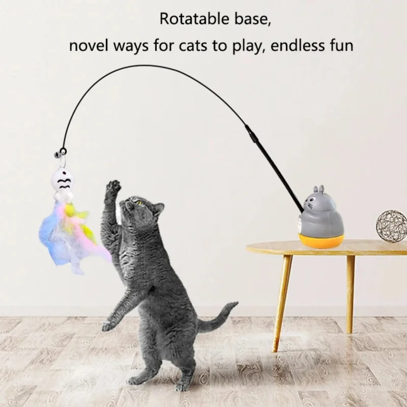 brinquedo para gatos com pena