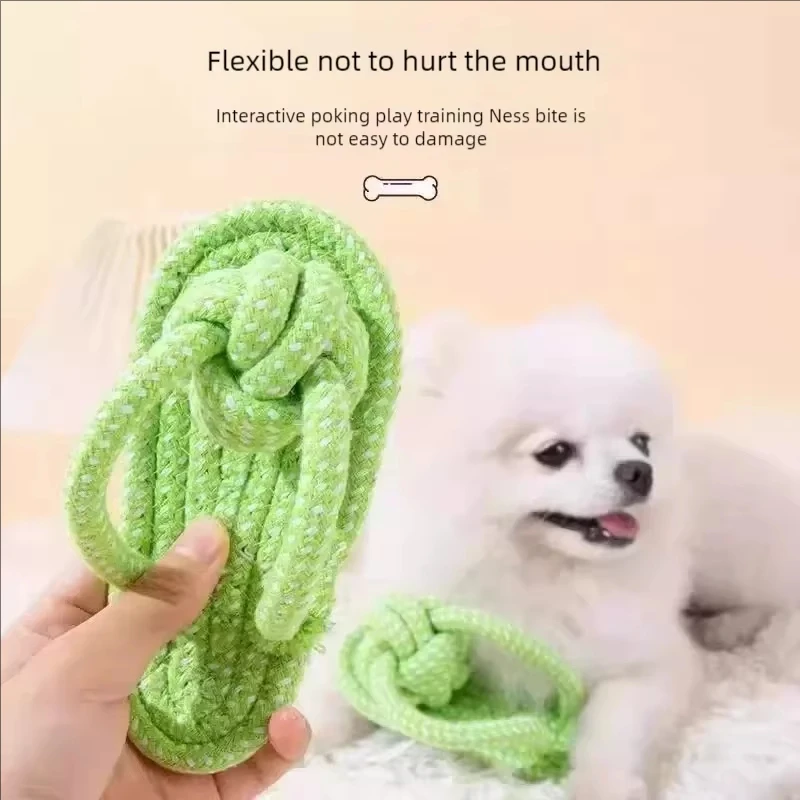 Brinquedo de Corda para Cães Pequenos Tipo Chinelo, Fácil de Limpar - Image 5