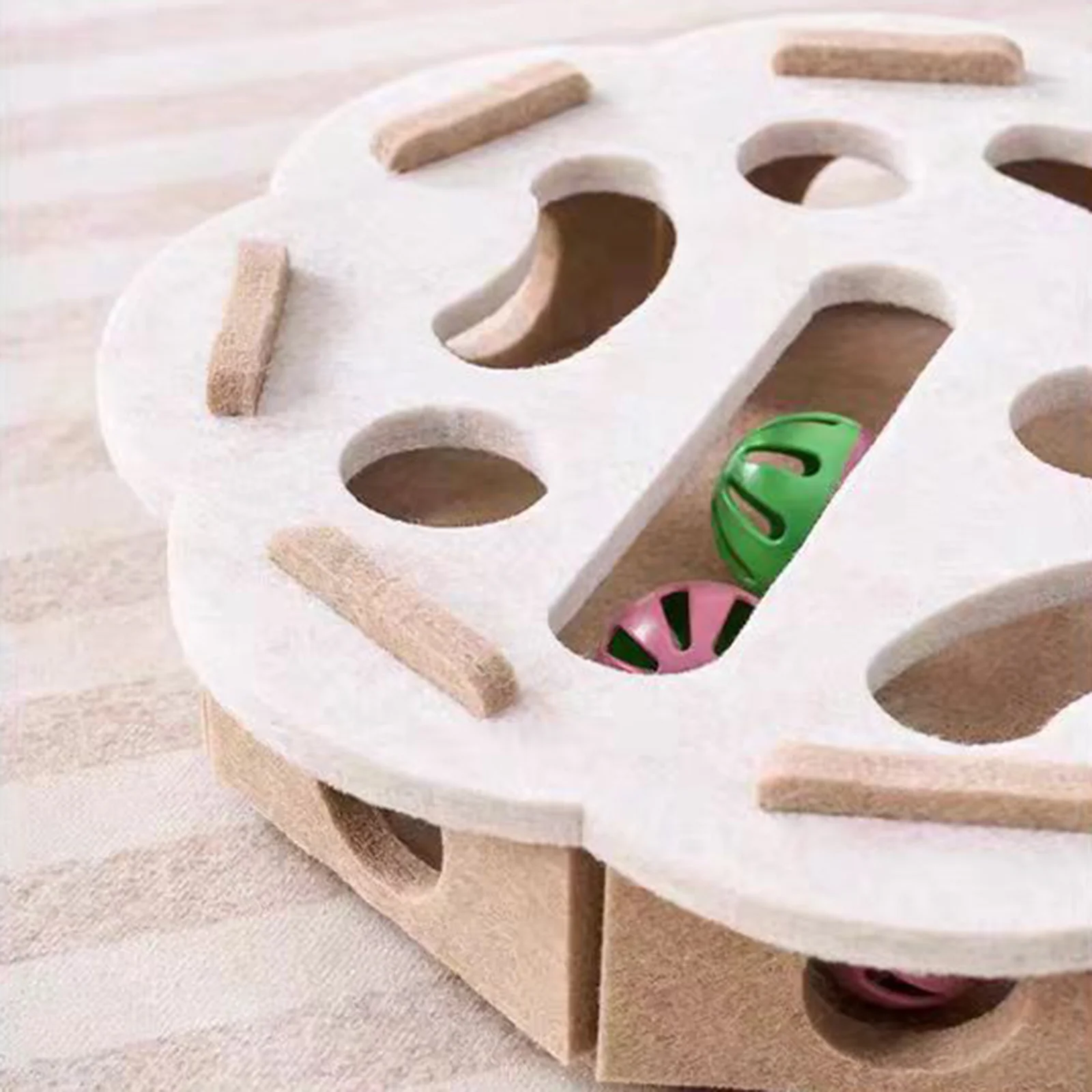 Brinquedo Quebra-Cabeça para Gatos de Plástico com Sino Interno - Imagem 4
