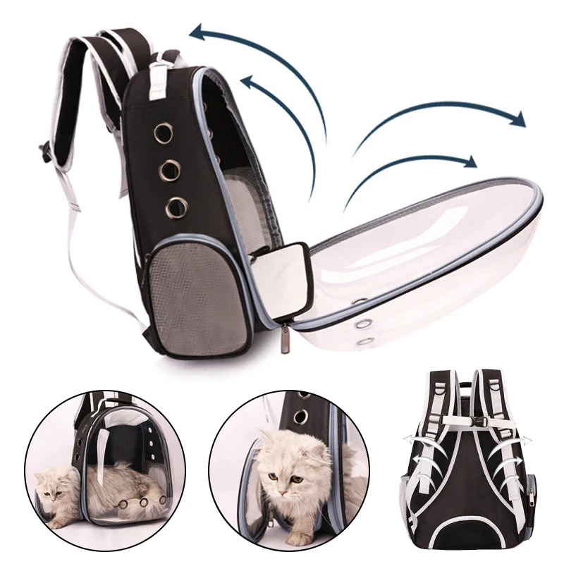 Mochila de Transporte para Cães e Gatos Transparente - Image 4