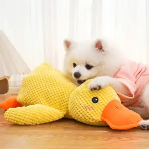 brinquedo de pelúcia pato para cães e gatos