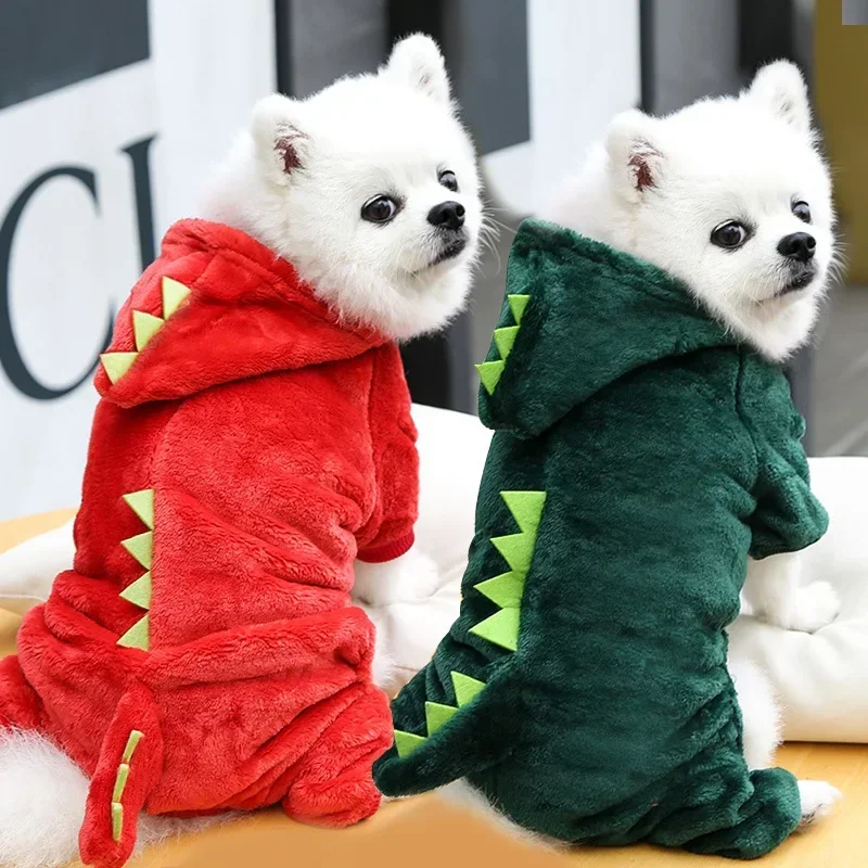 Roupa de Cachorro Dinossauro de Velo para Cães de Porte Pequeno - Imagem 5