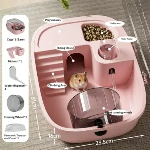 gaiola para hamster dourado de plástico