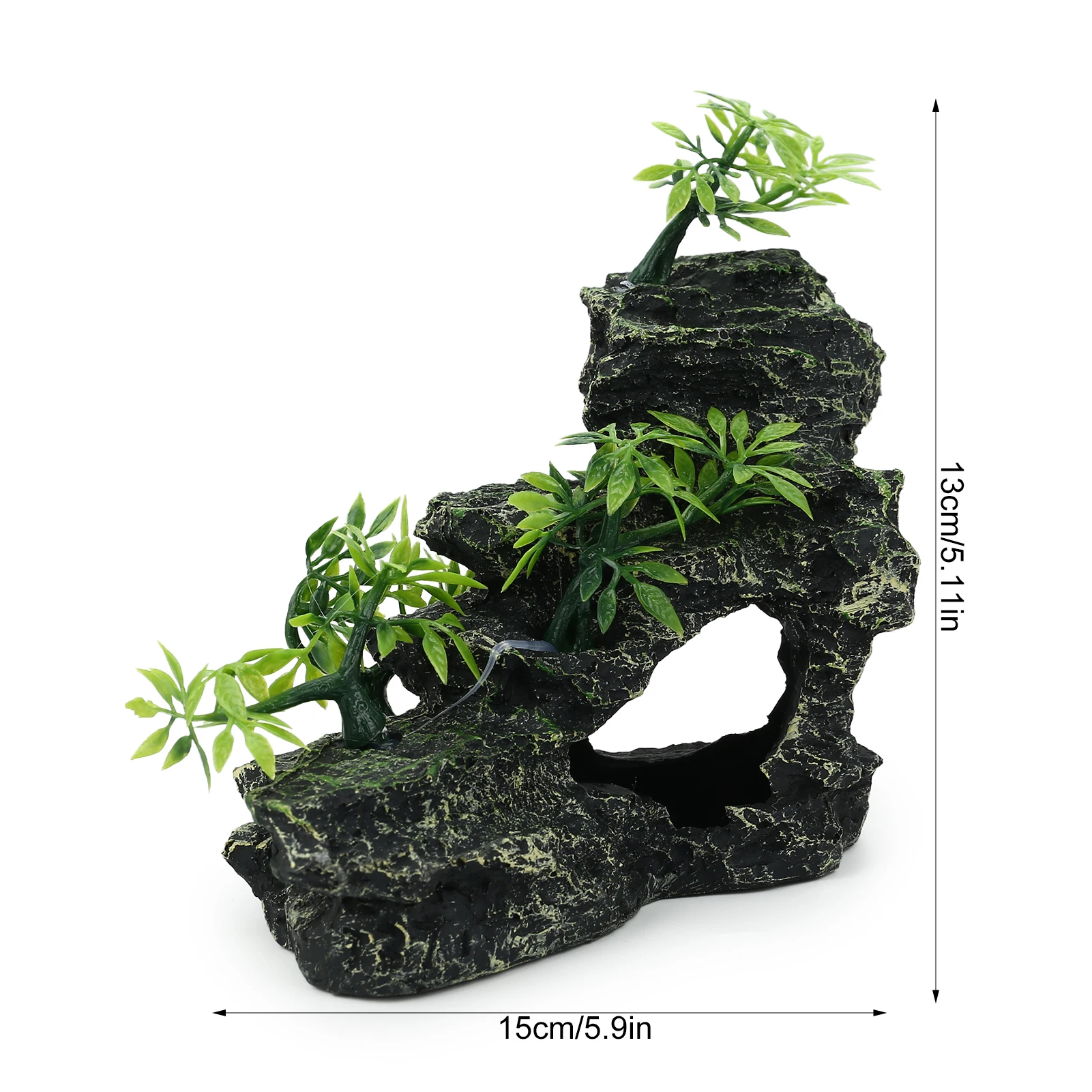 Ornamento de Resina para Aquário com Cenário de Montanha 10x13x7cm - Imagem 2