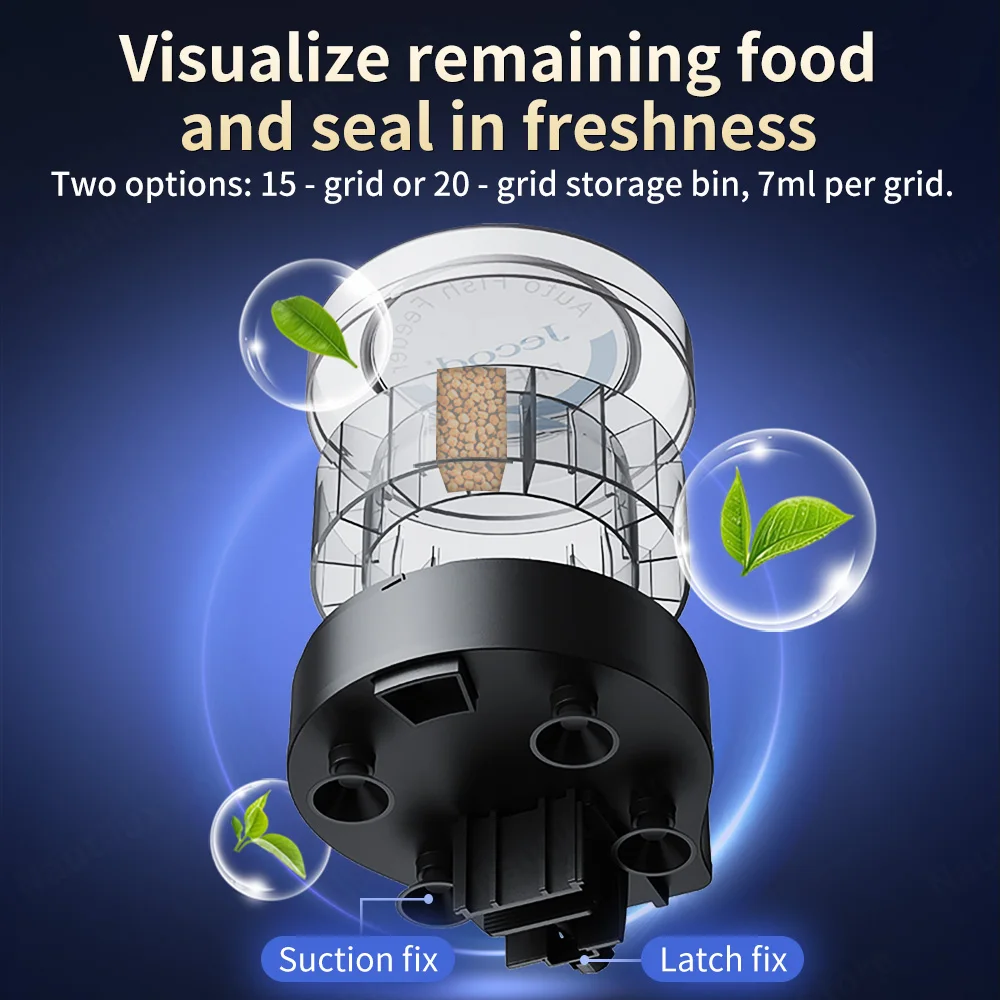 Alimentador Automático Jebao Jecod DRF para Aquário com Controle Remoto - Image 2