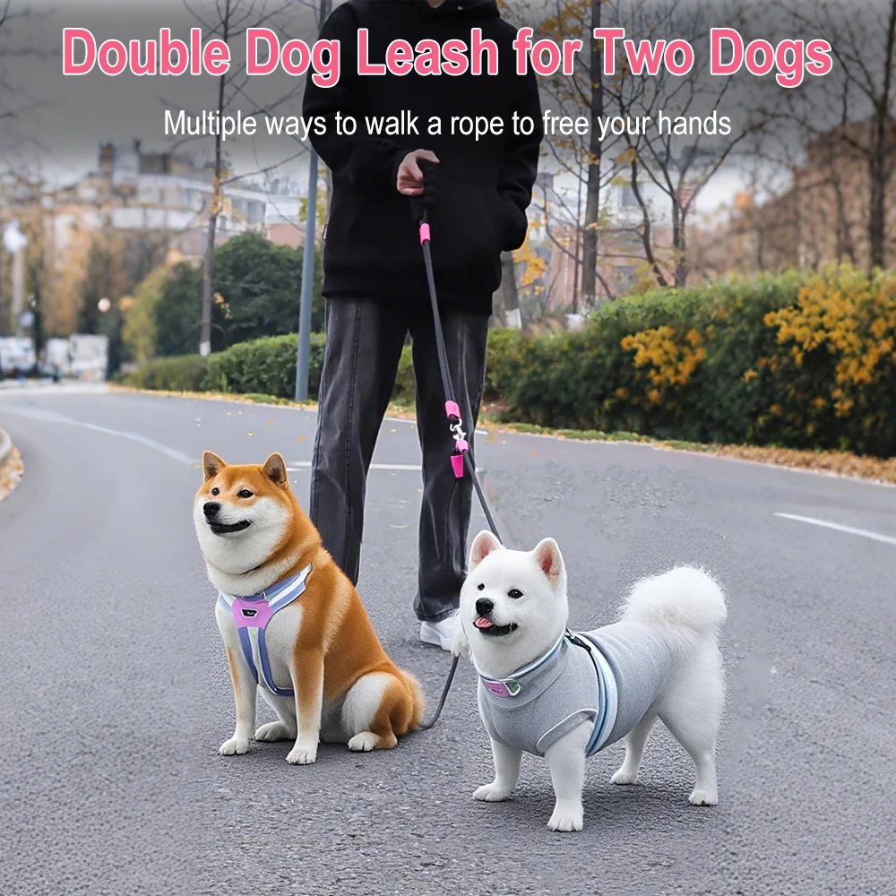 Coleira Guia de Nylon para Cães com Alça Dupla Ajustável 1,8 m - Image 5