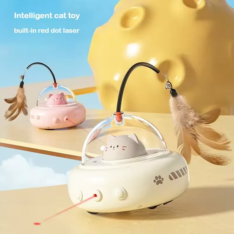 Brinquedo Interativo para Gatos com Laser e Varinha de Penas - Imagem 4