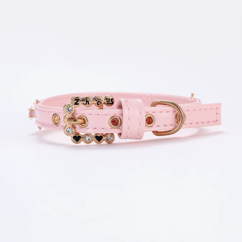 Coleira de Pérolas com Strass para Gatos e Cães Pequenos Ajustável - Imagem 2