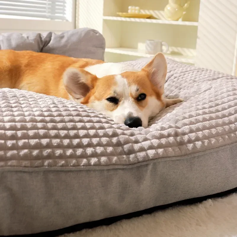 Cama Sofá Xadrez para Cães e Gatos Removível e Lavável - Imagem 5