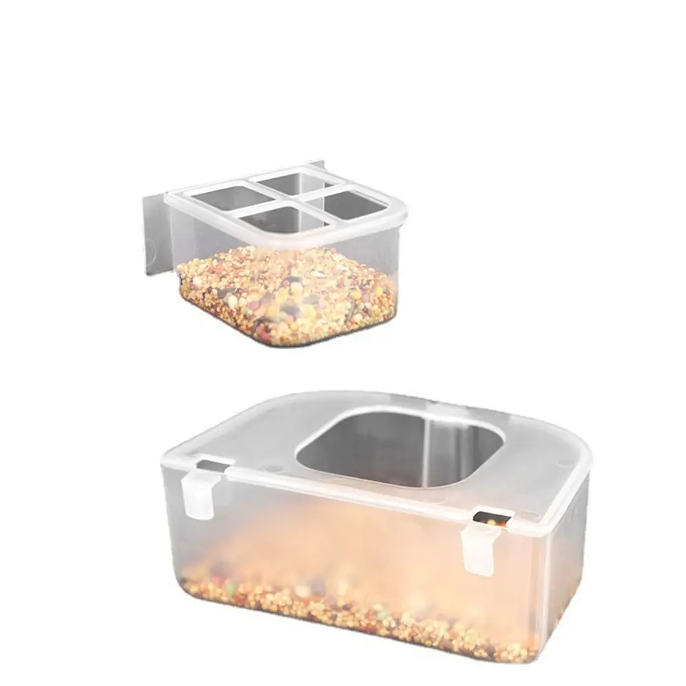 Comedouro para Pássaros e Periquitos Transparente para Gaiola - Imagem 4
