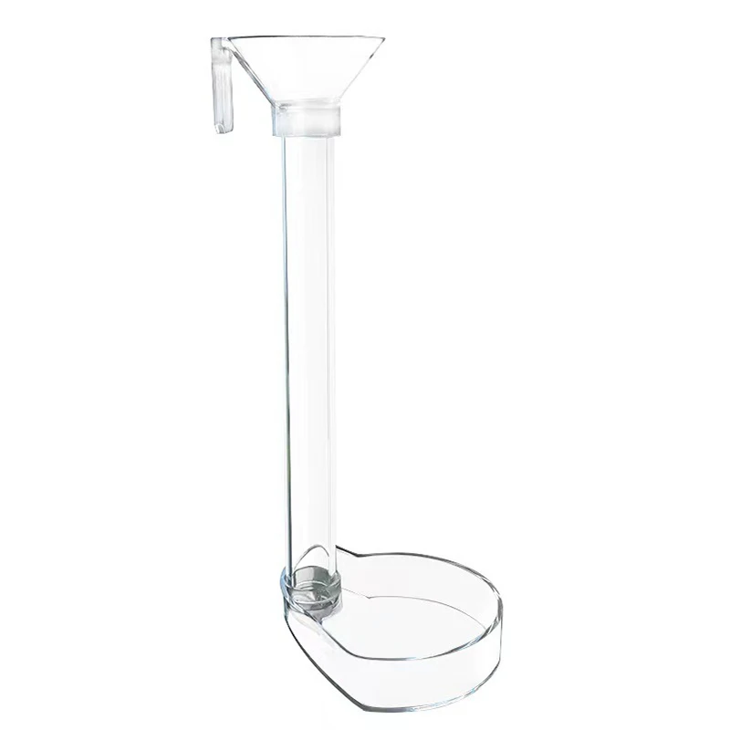 alimentador de aquário acrílico transparente
