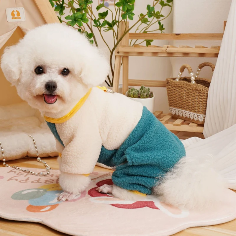 Macacão de Inverno para Cães e Gatos de Fleece Roxo Tamanho XL - Image 3