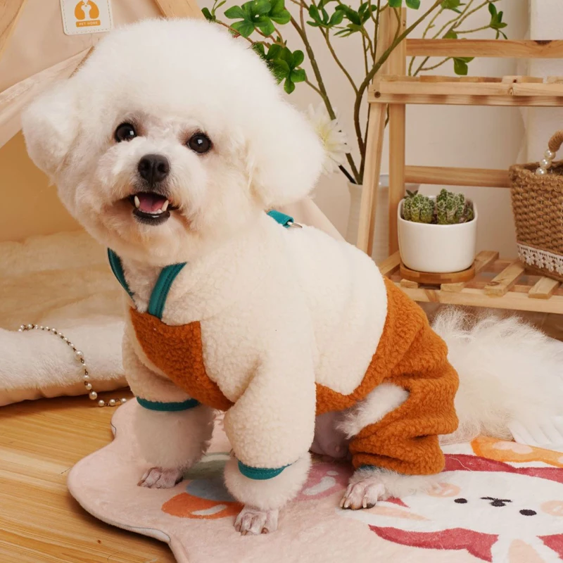 Macacão de Inverno para Cães e Gatos de Fleece Roxo Tamanho XL - Image 4