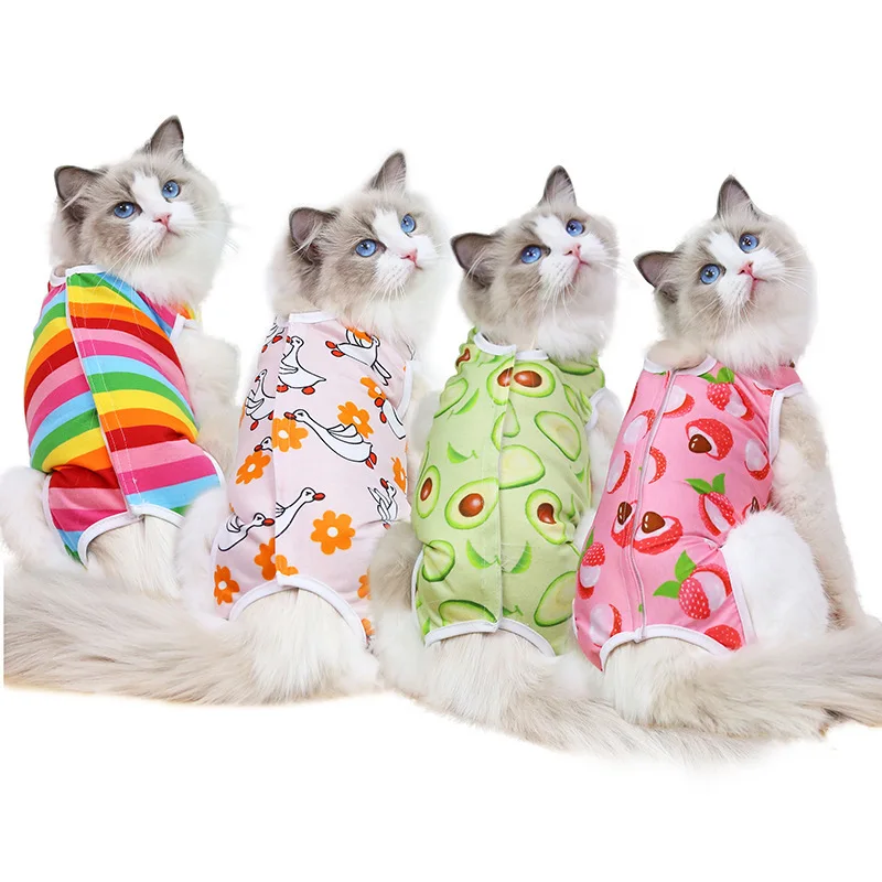 Roupa para Gatos Fêmeas Pós-Esterilização Anti-Lambedura Elástica - Imagem 4