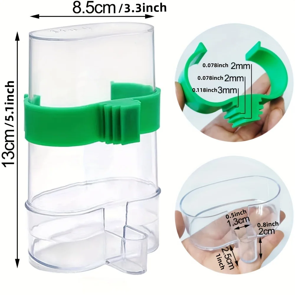 Dispensador Automático de Água Transparente para Pássaros - Imagem 2
