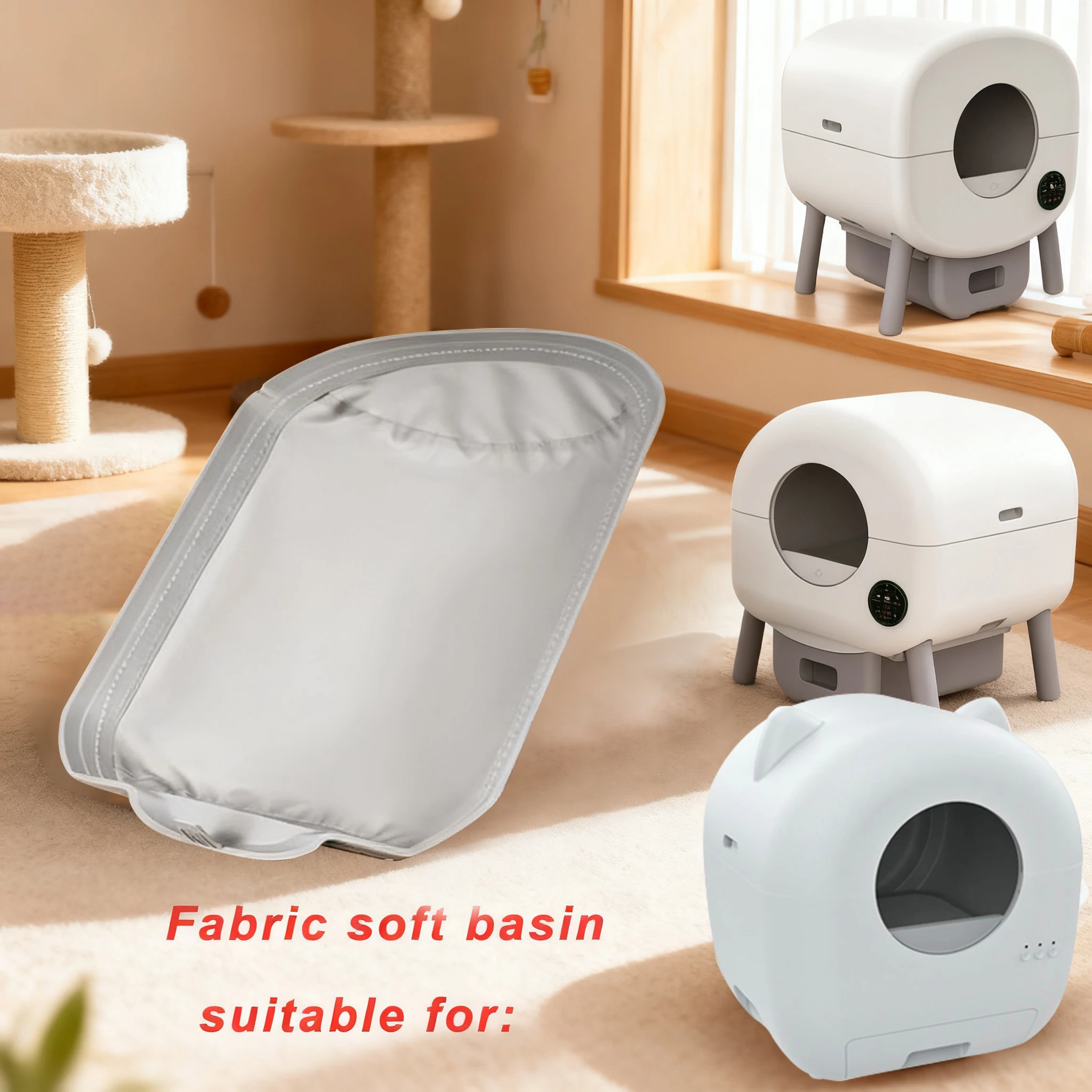 Forro de Caixa de Areia Automática para Gatos Removível - Imagem 2