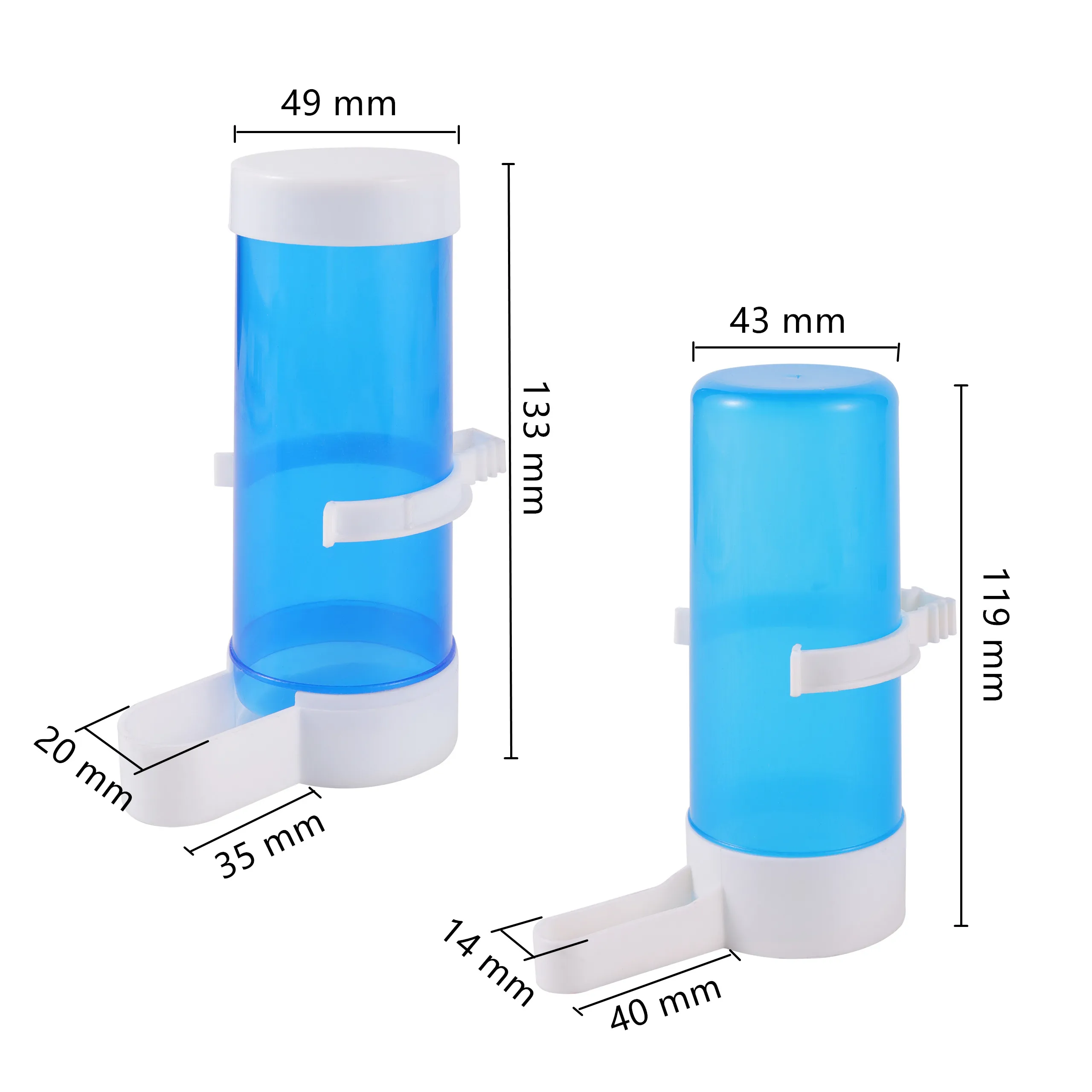 Bebedouro Automático para Pássaros e Papagaios Transparente Encaixe na Gaiola - Imagem 2