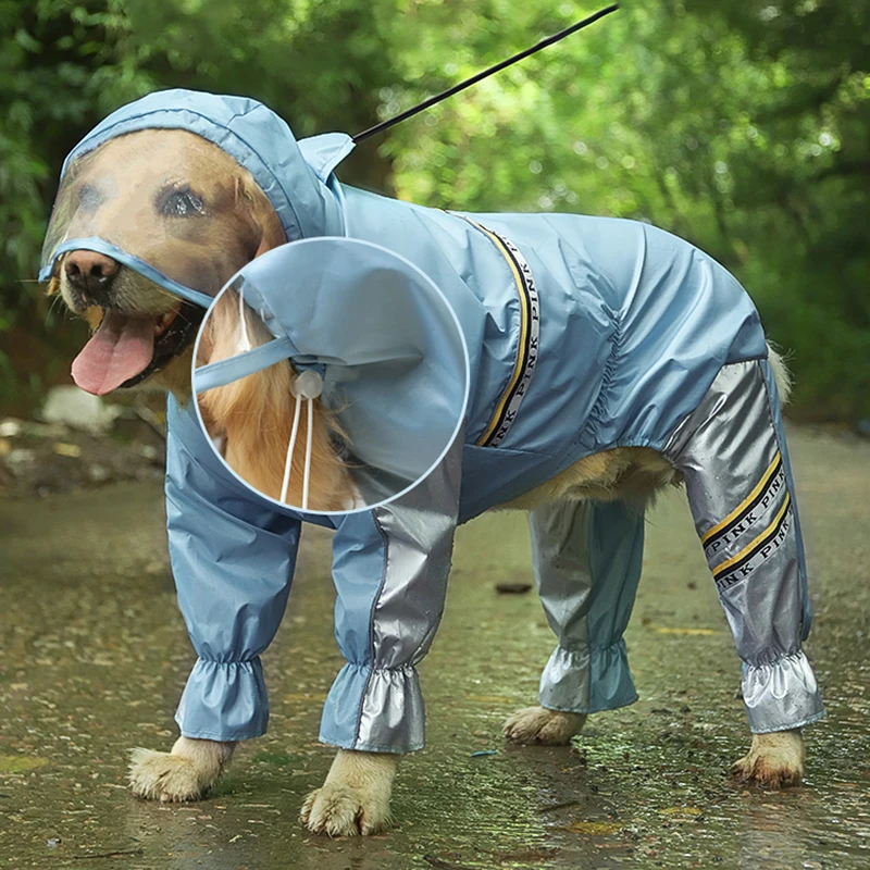 Capa de Chuva para Cães Grandes com Tiras Reflexivas - Imagem 2