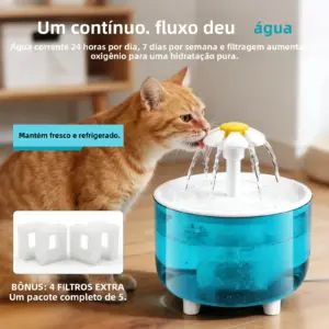 fonte de água para gatos 1200ml