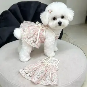 vestido floral para cães