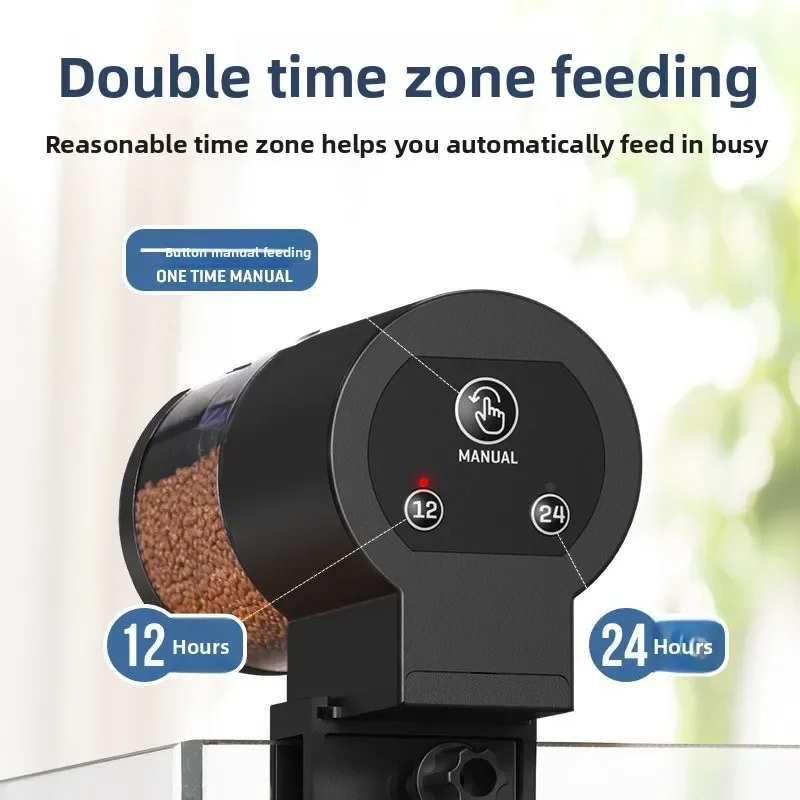 Alimentador Automático para Peixes com Temporizador 12/24h Ajustável - Imagem 3
