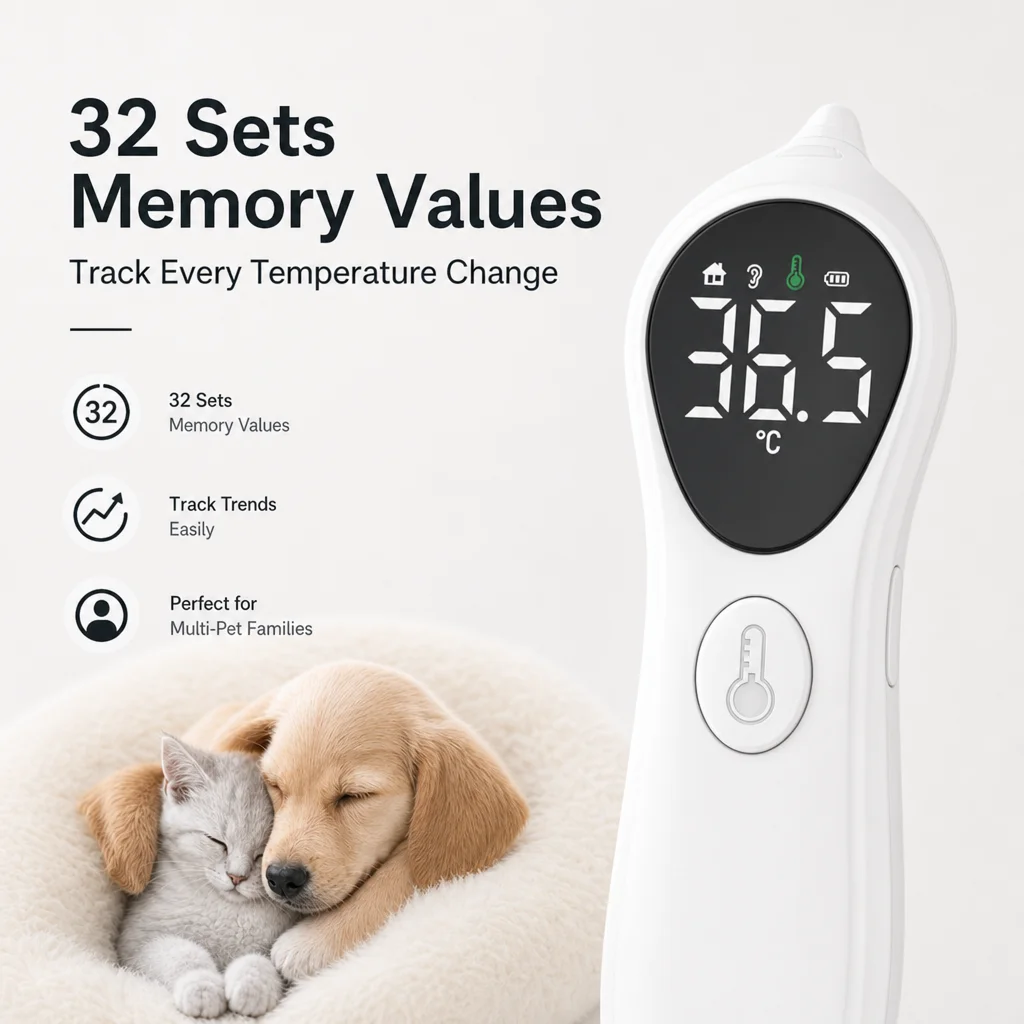Termômetro Auricular AiQUE para Cães e Gatos Recarregável com Tela Grande - Imagem 5