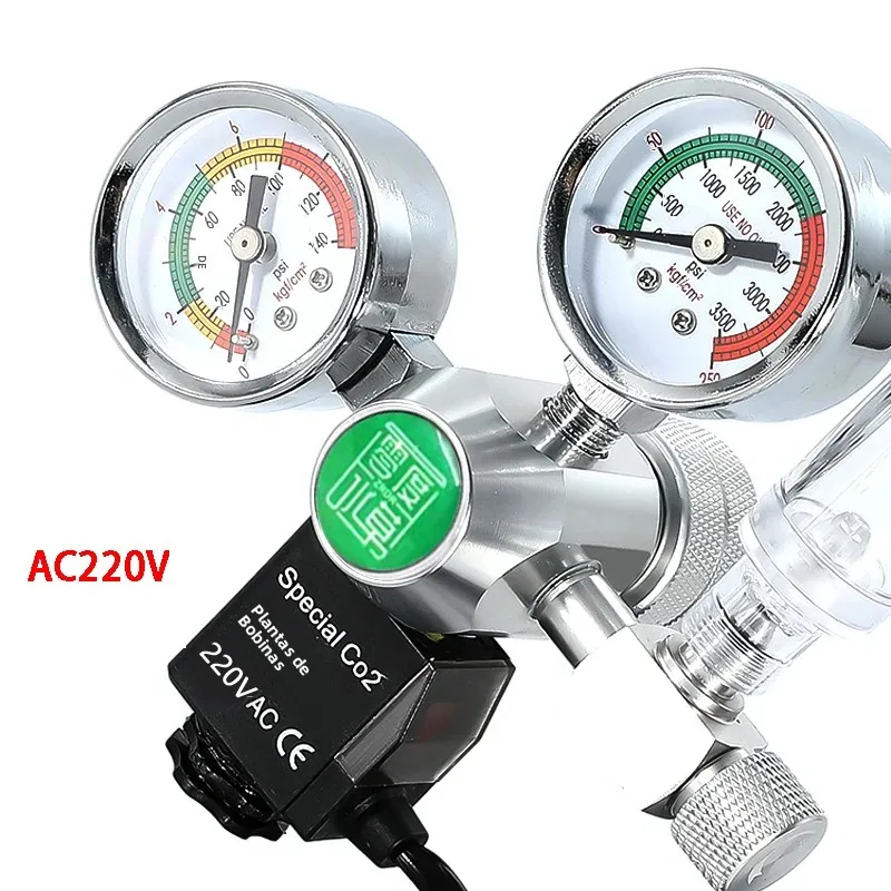 Regulador de CO2 ZRDR para Aquário com Solenoide e Duplo Relógio - Imagem 2